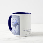 Mug Dragon Bleu d'hiver Imaginaire Nature Art (Devant gauche)