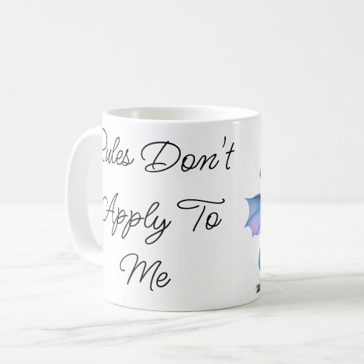 Mug Dragon bleu violet (Devant gauche)