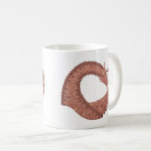 Mug Dragon cardiaque Brown en blanc (Devant droit)