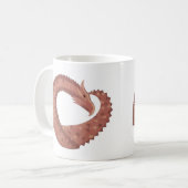 Mug Dragon cardiaque Brown en blanc (Devant gauche)