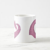 Mug Dragon cardiaque mauve sur blanc (Centre)