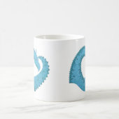 Mug Dragon cardiaque turquoise en blanc (Centre)