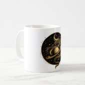 Mug Dragon Céleste Saturne Fantaisie Art Spatial (Devant gauche)