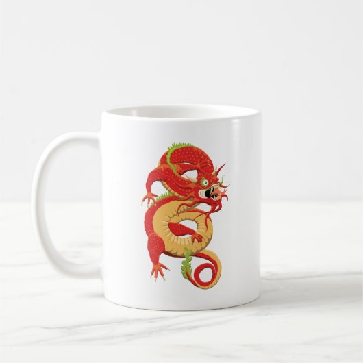 Mug Dragon chinois rouge (Gauche)