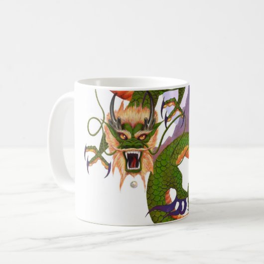 Mug Dragon Chinois Vert (Devant gauche)