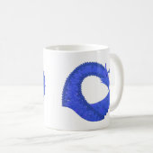 Mug Dragon cœur bleu sur fond blanc (Devant droit)
