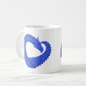 Mug Dragon cœur bleu sur fond blanc (Devant gauche)