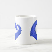 Mug Dragon cœur bleu sur fond blanc (Centre)