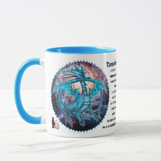 Mug Dragon cosmique Turquoise (Gauche)