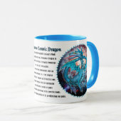 Mug Dragon cosmique Turquoise (Devant droit)