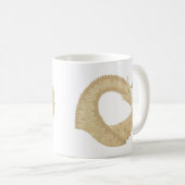 Mug Dragon de coeur de grès sur blanc (Devant droit)