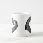Mug Dragon de coeur noir sur blanc (Centre)