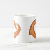 Mug Dragon de coeur orange brûlé sur blanc (Centre)
