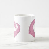 Mug Dragon de coeur rose sur blanc (Centre)