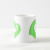 Mug Dragon de coeur vert citron blanc (Centre)