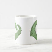 Mug Dragon de coeur vert olive blanc (Centre)