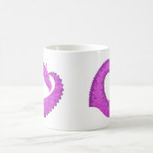 Mug Dragon de coeur violet clair sur blanc (Centre)