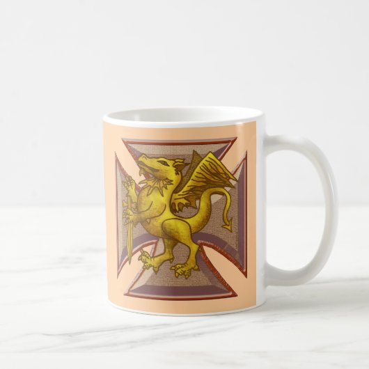 Mug Dragon de croix maltaise (Droite)