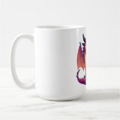 Mug Dragon de dessin animé mignon violet/rouge (Gauche)