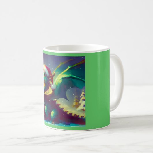 Mug Dragon de Noël 3 (Devant droit)