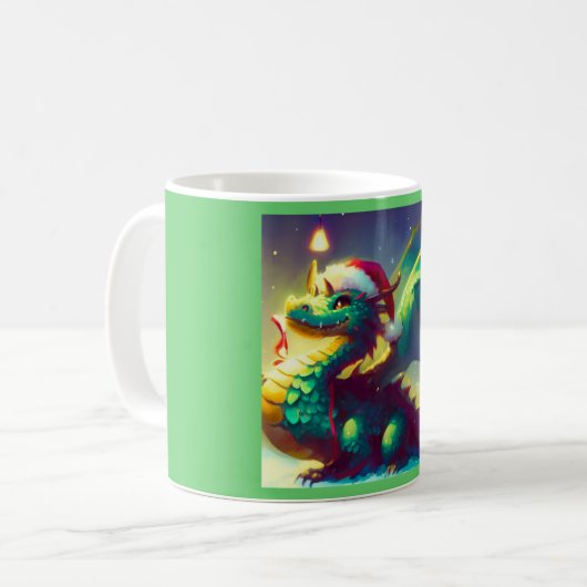 Mug Dragon de Noël 3 (Devant gauche)