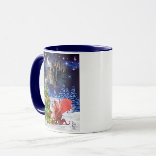Mug Dragon De Noël En Difficulté (Devant gauche)