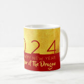 Mug Dragon de Nouvel An Chinois 2024 Red Gold 2TM (Devant droit)