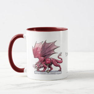 Mug Dragon de pierre porte-bonheur de janvier - grenat