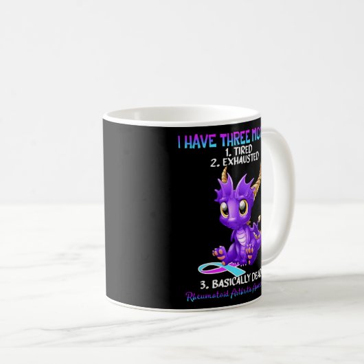 Mug Dragon de sensibilisation à l'arthrite rhumatoïde (Devant droit)