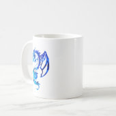 Mug Dragon de tatouage tribal bleu (Devant gauche)