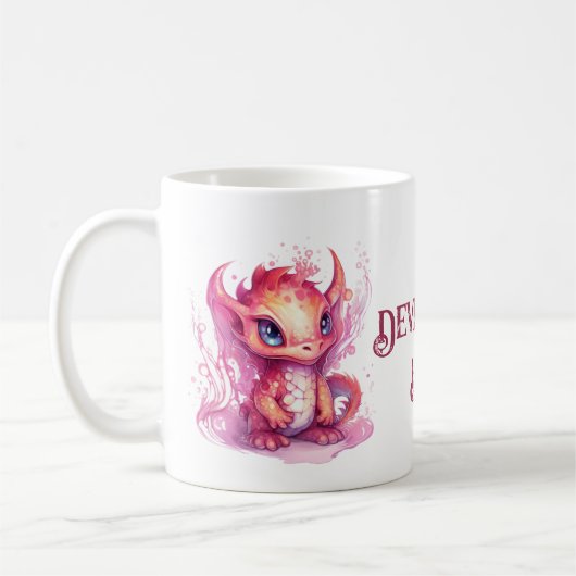 Mug Dragon diable rose mignon (Gauche)