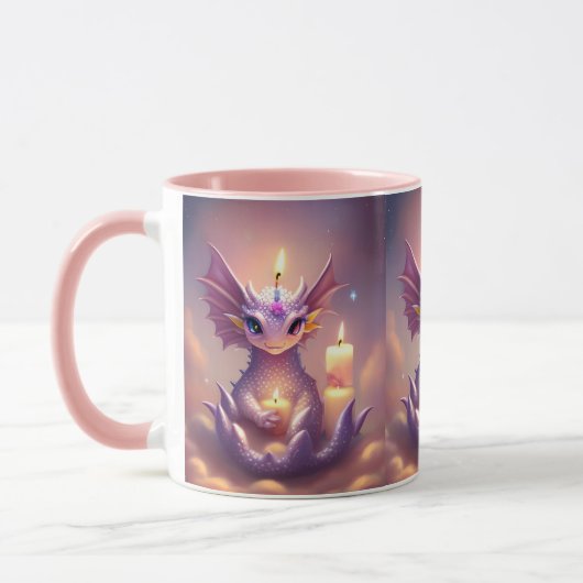 Mug Dragon d'Imaginaire aux bougies d'anniversaire (Gauche)