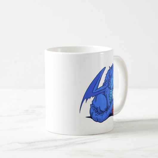 Mug Dragon du bleu D20 (Devant droit)