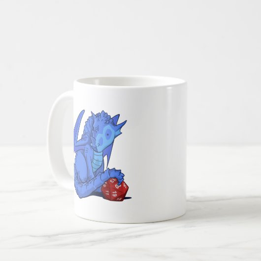 Mug Dragon du bleu D20 (Devant gauche)