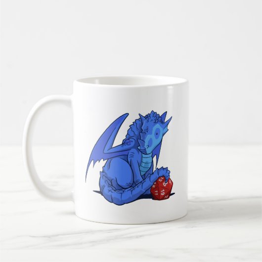 Mug Dragon du bleu D20 (Gauche)