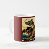 Mug Dragon européen Imaginaire - Bois coupé 2 (Devant gauche)