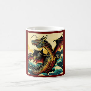 Mug Dragon européen Imaginaire - Bois coupé 2