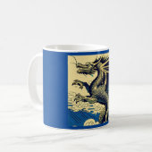 Mug Dragon européen Imaginaire - Bois coupé 3 (Devant gauche)
