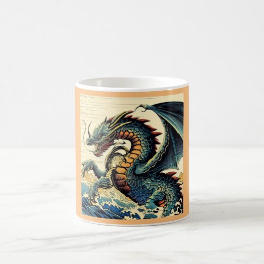 Mug Dragon européen Imaginaire - Bois coupé 4 (Centre)