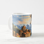 Mug Dragon Imaginaire au-dessus du château (Devant gauche)