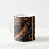 Mug Dragon imprimé en cuir 3D (Devant gauche)
