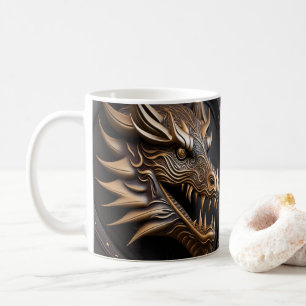 Mug Dragon imprimé en cuir 3D