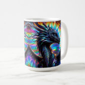 Mug Dragon Iridescendant avec un Arrière - plan dynami (Devant droit)