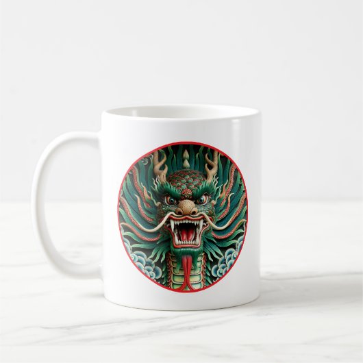 Mug Dragon japonais et traditions shinto-bouddhistes (Gauche)