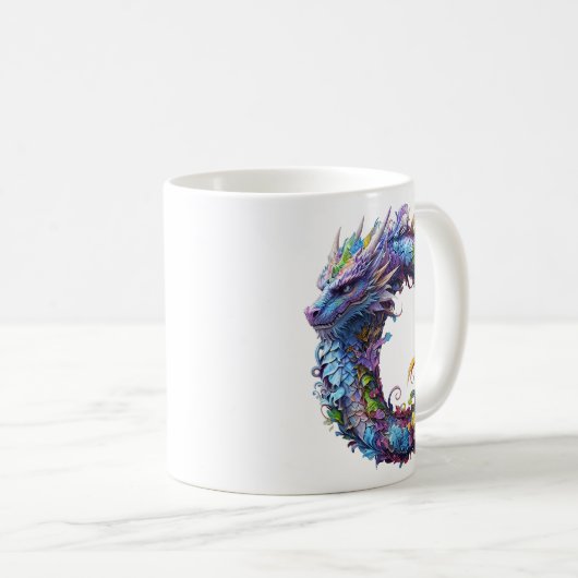 Mug Dragon mystique - Lettre C (Devant droit)