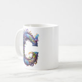 Mug Dragon mystique - Lettre C (Devant gauche)