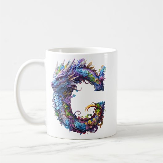 Mug Dragon mystique - Lettre C (Gauche)