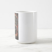 Mug Dragon noir épique au-dessus d'une illustration de (Centre)