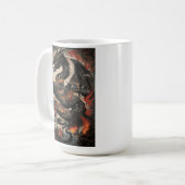 Mug Dragon noir épique au-dessus d'une illustration de (Devant gauche)
