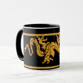 Mug Dragon oriental d'or 03 (Devant gauche)